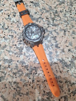 Casio Protrek prw6000Y + correa naranja nueva