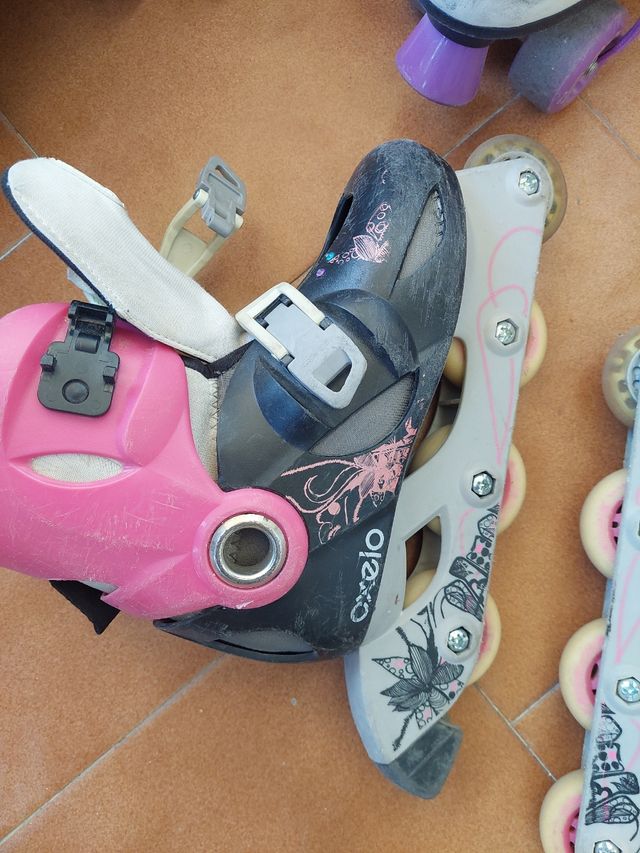 Patines línea niña talla 32 decatlon