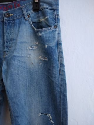 Vaqueros jeans anchos pantalones hombre