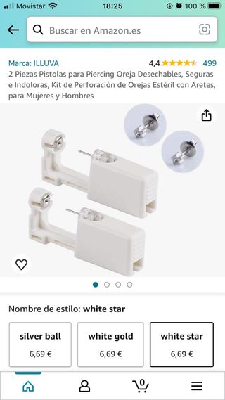 Pistola pendiente acero quirurjico