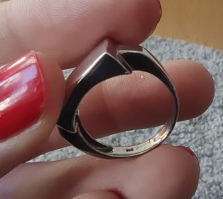 Sello de hombre para meñique en plata 925