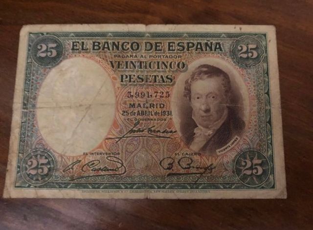 Billete 25 pesetas