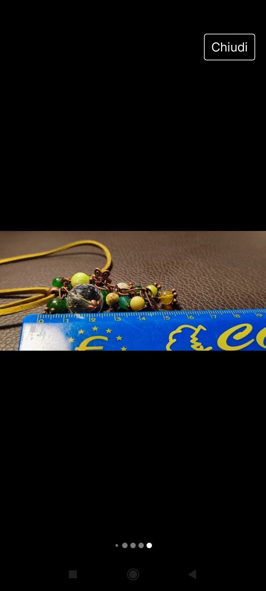 Pendente giada verde,bronzo