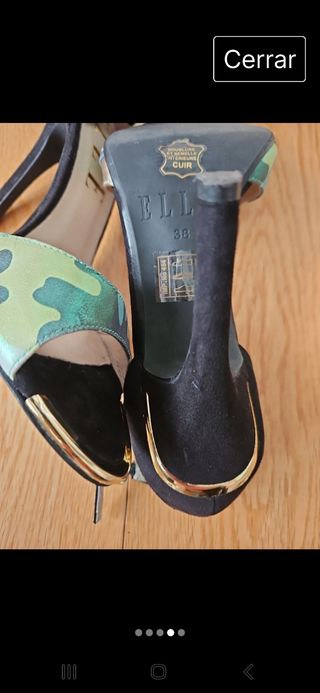 Sandalias tacon con correa tobillo
