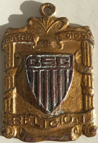 Medalla muy antigua Patria Fe Dios de Cuba