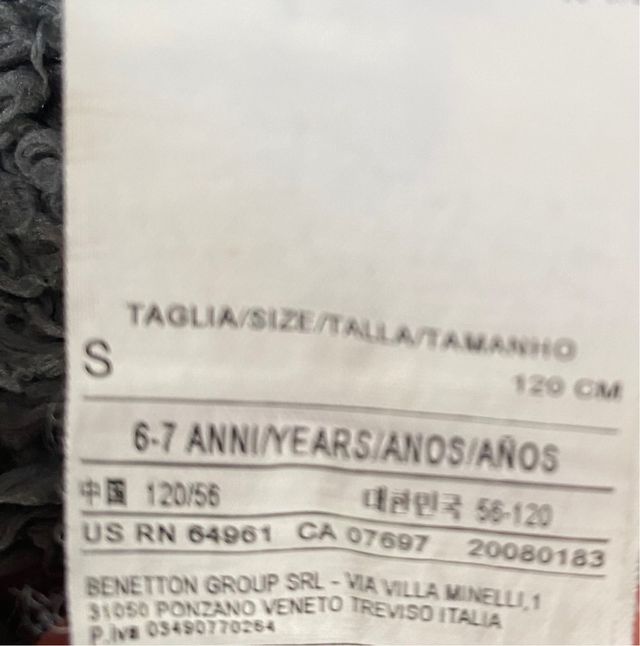 Chaqueta de plumas de niño talla 6-7 años