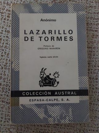 Lazarillo de Tormes. Anónimo.