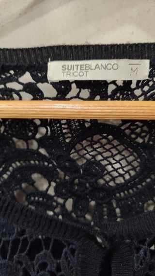 Chaqueta puntilla negra para vestido nochevieja