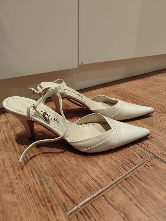 Zapatos novia talla 37 color perla