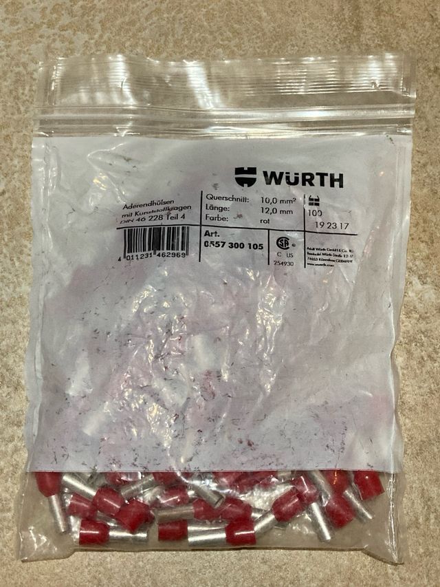 Puntera de Crimpado marca Wurth 10mm