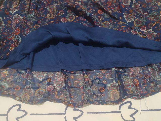 Falda larga estampado paisley (amebas)