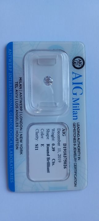 DIAMANTE NATURAL 0,39 Q E SI 1 EX