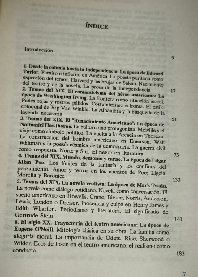 Literatura Norteamericana.