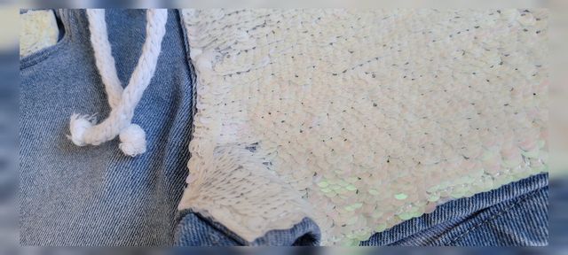 Short vaquero lentejuelas Primark 