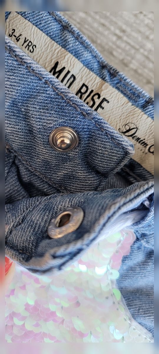 Short vaquero lentejuelas Primark 