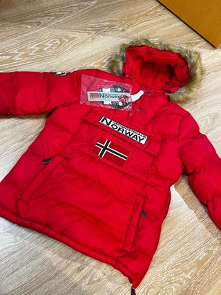 Abrigo Geographical Norway rojo mujer M