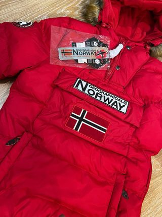 Abrigo Geographical Norway rojo mujer M