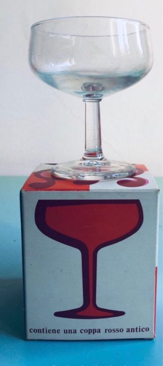 6 bicchieri aperitivo rosso antico ‘70