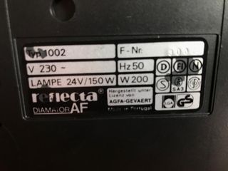 Proyector diapositivas Agfa Reflecta.