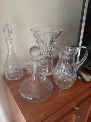 Jarrones de Bohemia varias piezas.