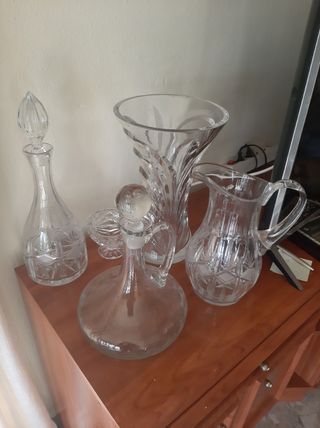 Jarrones de Bohemia varias piezas.