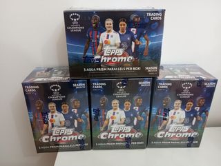 Lote de 4 Cajas Fútbol Femenino Topps Chrome 22-23