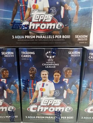 Lote de 4 Cajas Fútbol Femenino Topps Chrome 22-23
