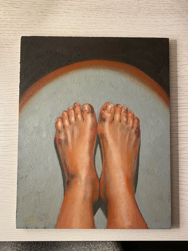 Pittura, pintura ,quadro opera d’arte , piedi