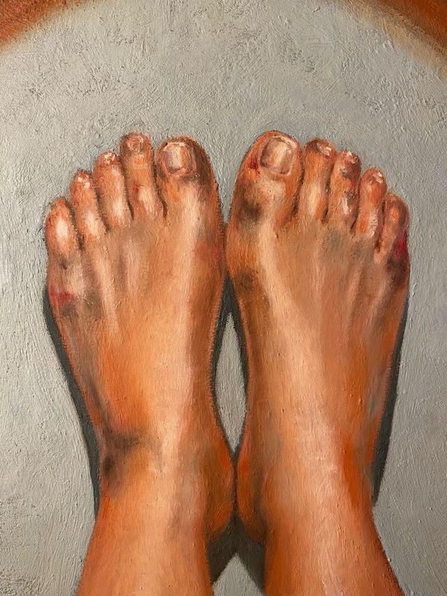 Pittura, pintura ,quadro opera d’arte , piedi