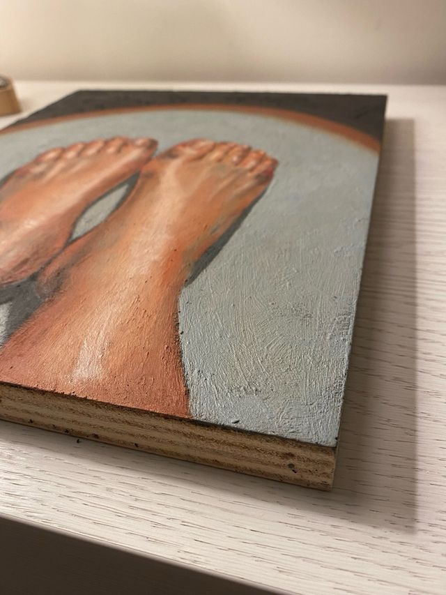 Pittura, pintura ,quadro opera d’arte , piedi