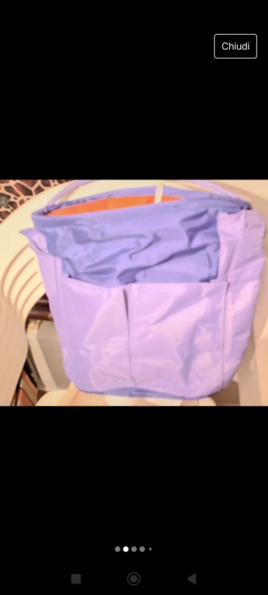 Borsa viola nuova per Pic nic mare