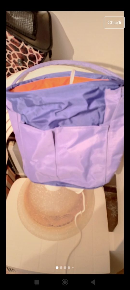 Borsa viola nuova per Pic nic mare