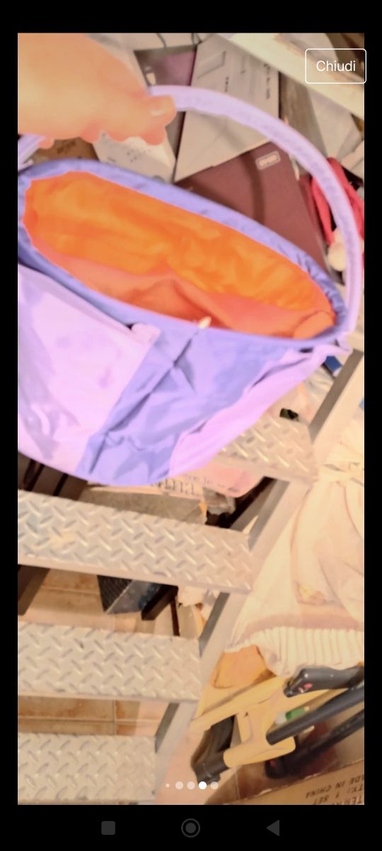 Borsa viola nuova per Pic nic mare