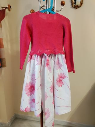 Vestido de ceremonia con rebeca