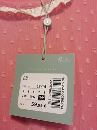 Vestido fiesta nuevo (13/14) años niña