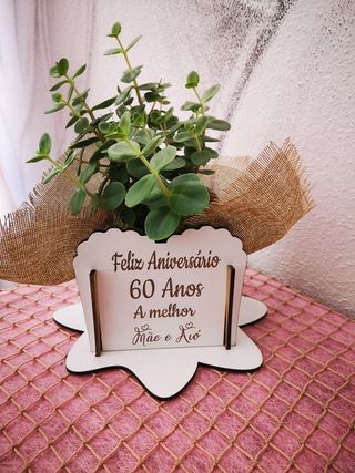 vaso decorativo em MDF para planta