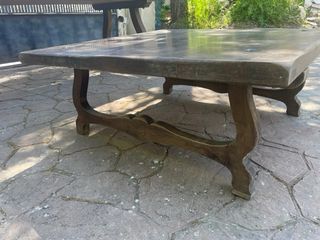 Juego mesa comedor y de salon/cafe madera maciza