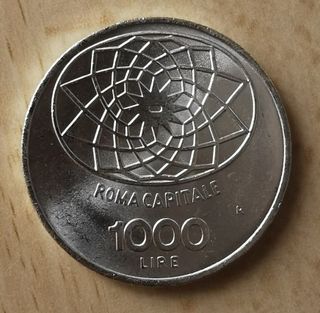Moneta d'argento da 1000 Lire "Roma Capitale"