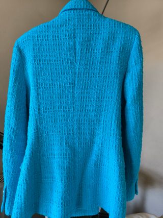 Blazer azul turquesa estructura a estrenar