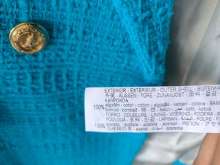 Blazer azul turquesa estructura a estrenar