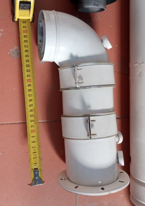 CODO SALIDA HUMOS SAUNIER DUVAL ESTANCA CON TOMAS