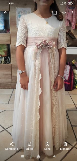 Vestido comunión Rosa Clará