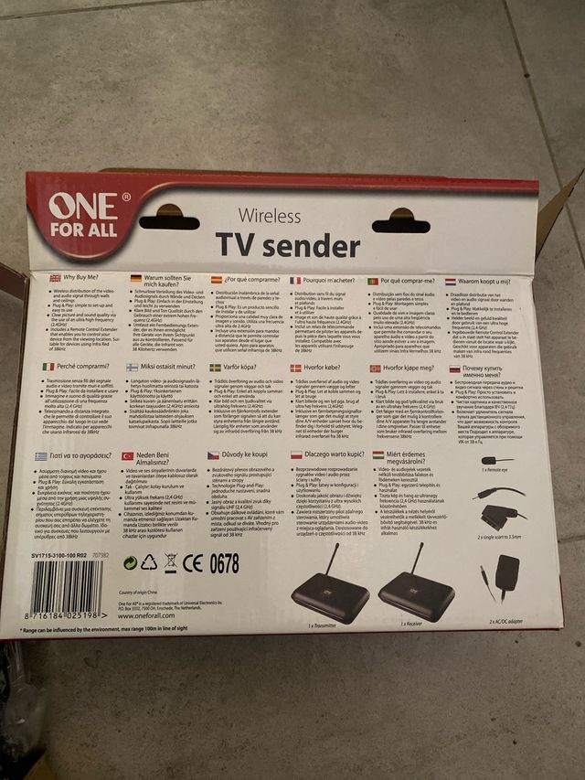 Transmisor inalambrico de audio y video