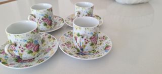 N.4 Tazzine Royal Porcelain con piattino