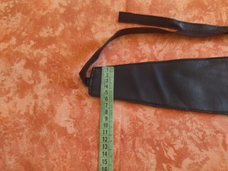 Cintura a fascia similpelle nera