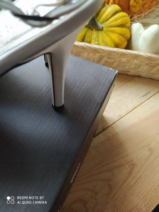 Zapatos peep toes plateadas