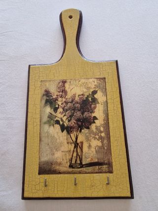 Cornice artigianale porta chiavi legno