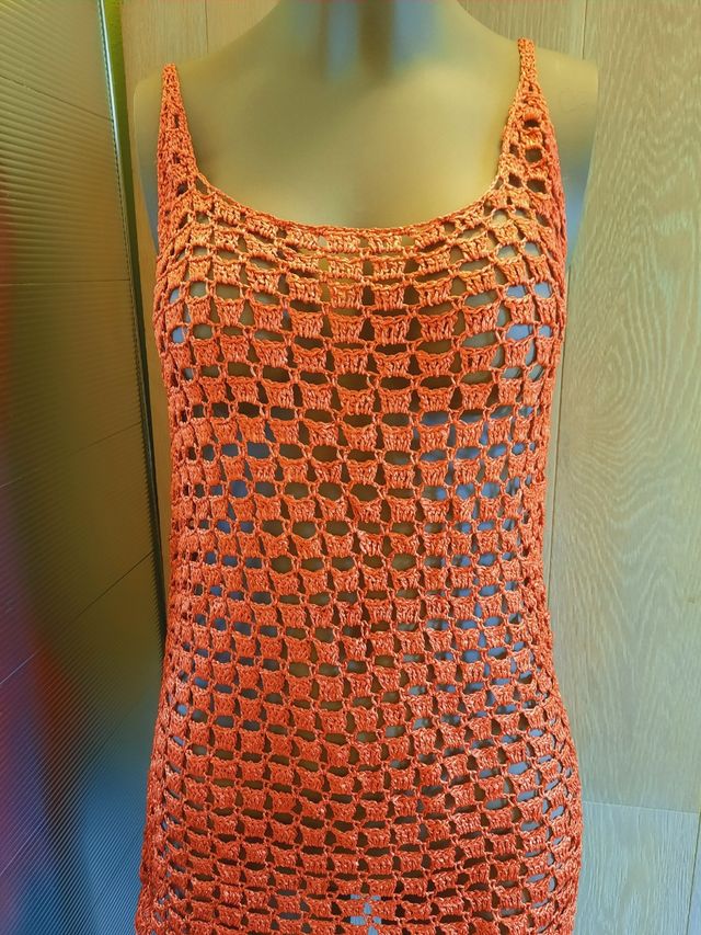 Top uncinetto fatto a mano viscosa