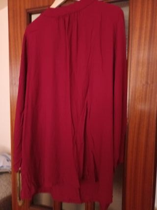 Túnica Camisa Blusa burdeos ulla popken 4XL 54-58