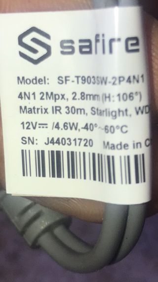 2 Camaras CCTV Safire 2 mp Interior